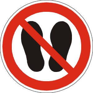 no walking symbol